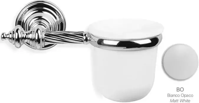 Стакан для зубных щеток Stil Haus Giunone G10(03) настенный, хром/белый матовый