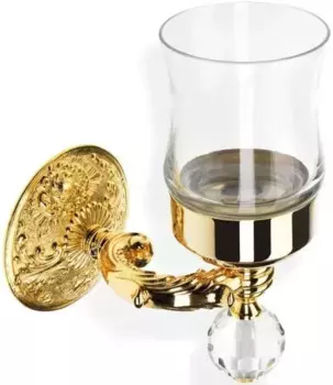 Стакан для зубных щеток Stil Haus Noto Light Murano NT10V(16) настенный, золотой