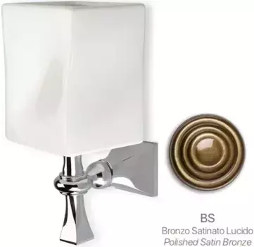 Стакан для зубных щеток Stil Haus Prisma PR10(25-BI) настенный, бронза/белый