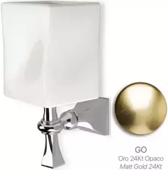 Стакан для зубных щеток Stil Haus Prisma PR10(18-BI) настенный, золотой матовый/белый