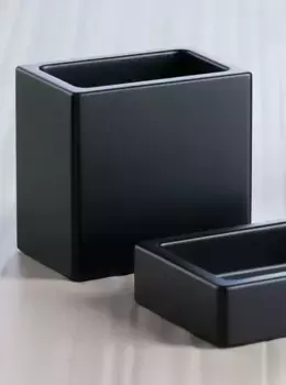 Стакан для зубных щеток Stil Haus Rettangolo 1202(NE) настольный, черный
