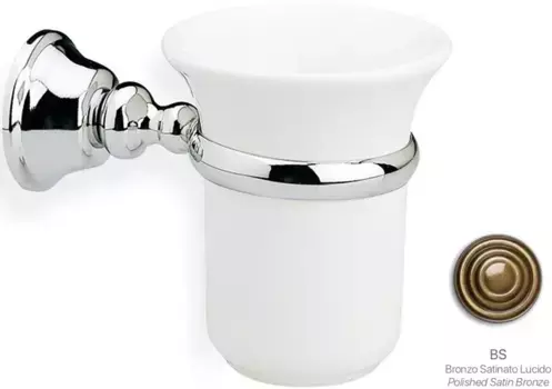 Стакан для зубных щеток Stil Haus Smart SM10(25-BI) настенный, бронза/белый