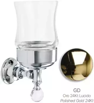 Стакан для зубных щеток Stil Haus Smart Light SL10(16) настенный, золотой