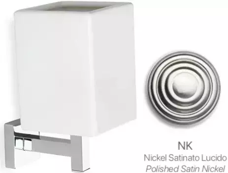 Стакан для зубных щеток Stil Haus Urania U10(36-BI) настенный, никель/белый