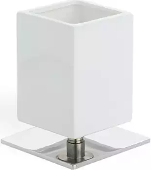 Стакан для зубных щеток Stil Haus Urania 617(08-BI) настольный, хром/белый