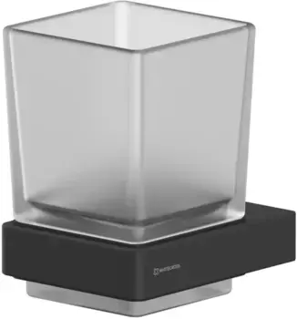 Стакан для зубных щеток Whitecross Cubo CU2430BL настенный, черный матовый