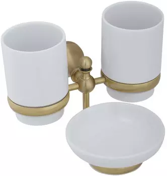 Стакан двойной с мыльницей Veragio Gialetta Bronzo VR.GIL-6443.BR