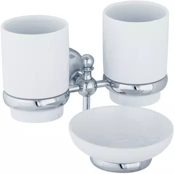 Стакан двойной с мыльницей Veragio Gialetta Cromo VR.GIL-6443.CR