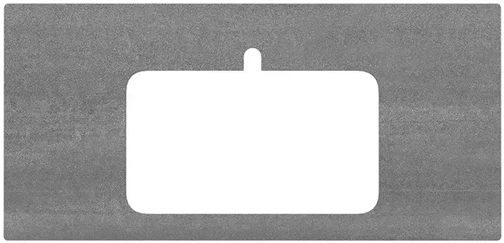 Столешница 100 см серый матовый для раковин встраиваемых сверху Kerama Marazzi Plaza Next Про Дабл PL2.DD500600R\100