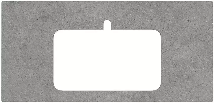 Столешница 100 см серый матовый для раковин встраиваемых сверху Kerama Marazzi Plaza Next Фондамента PL2.DL500900R\100