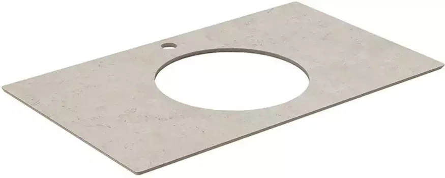 Столешница 79,6 см бежевый матовый для накладных раковин Kerama Marazzi Plaza Modern Про Лаймстоун PL5.DD590500R\80