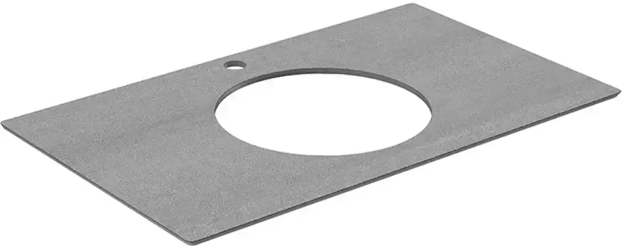 Столешница 79,6 см серый матовый для накладных раковин Kerama Marazzi Plaza Modern Про Дабл PL5.DD500600R\80