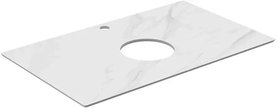 Столешница 80 см белый матовый для накладных раковин Kerama Marazzi Plaza Classic Монте Тиберио PL1.SG507120R\80