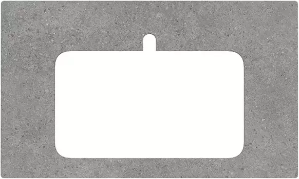 Столешница 80 см серый матовый для раковин встраиваемых сверху Kerama Marazzi Plaza Next Фондамента PL2.DL500900R\80