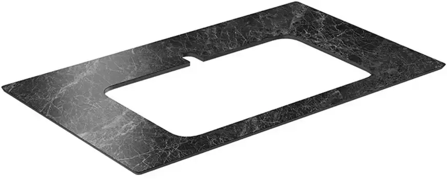 Столешница 80 см темно-серый глянец для раковин встраиваемых сверху Kerama Marazzi Plaza Classic Риальто PL2.VT93\80T