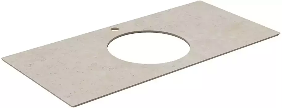 Столешница 99,6 см бежевый матовый для накладных раковин Kerama Marazzi Plaza Modern Про Лаймстоун PL5.DD590500R\100