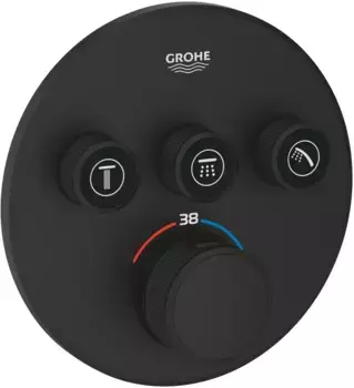 Термостат для ванны Grohe Grohtherm SmartControl 29508KF0 встраиваемый, черный матовый
