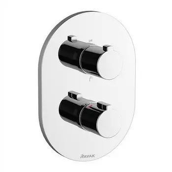 Термостатический смеситель скрытого монтажа, трехрежимный Ravak Chrome CR 067.00