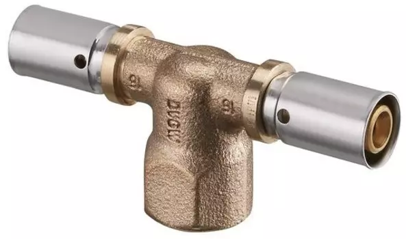 Тройник пресс 32 х 1/2" х 32 Oventrop 1513649