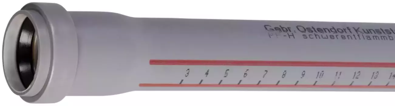 Труба канализационная с раструбом 110 х 1500 мм Ostendorf HTEM 115050