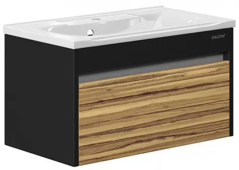 Тумба эбони/черный глянец 79 см Edelform Carino 1-748-43-PR80