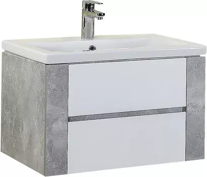 Тумба ателье светлый/белый глянец 68,8 см Onika Стоун 107044