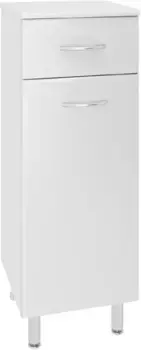 Тумба белый 30 см с бельевой корзиной Runo Эконом 00000000112