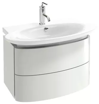 Тумба белый блестящий 66 см 2 ящика Jacob Delafon Presquile EB1103-G1C