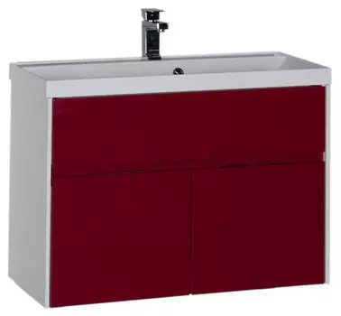 Тумба белый/бордо 89 см Aquanet Латина 00179932