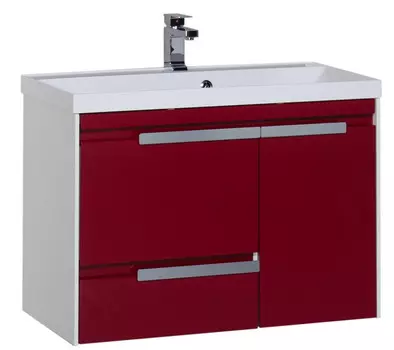 Тумба белый/бордо 89 см Aquanet Тиволи 00180059