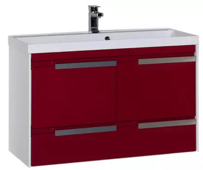 Тумба белый/бордо 99 см Aquanet Тиволи 00180058