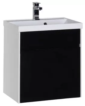 Тумба белый/черный 59 см Aquanet Латина 00179935