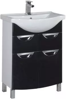 Тумба белый/черный 60,3 см Aquanet Асти 00178255