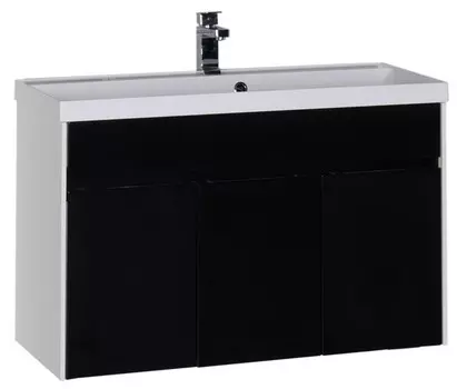 Тумба белый/черный 99 см Aquanet Латина 00179927