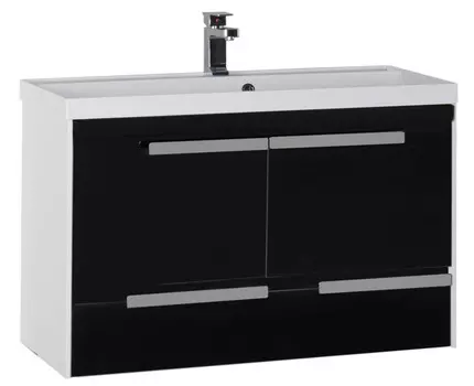 Тумба белый/черный 99 см Aquanet Тиволи 00180067