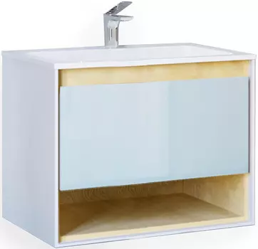 Тумба белый/дуб 76,6 см Jorno Glass Gla.01.77/P/W