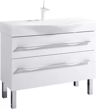 Тумба белый глянец 100 см Aqwella 5 Stars Milan Mil.01.10/2n/W