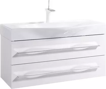 Тумба белый глянец 100 см Aqwella 5 Stars Milan Mil.01.10/2/W