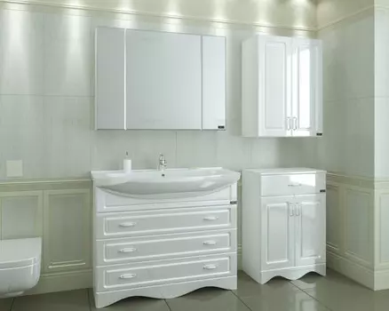 Тумба белый глянец 101,5 см Санта Верона 700118