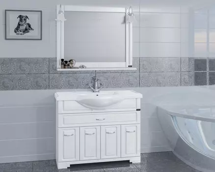 Тумба белый глянец 101 см Санта Монарх 700127