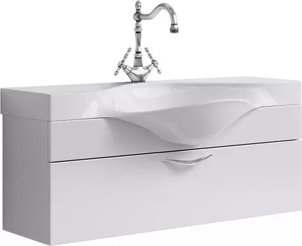 Тумба белый глянец 110 см Aqwella 5 Stars Broadway Brw.01.10/001/W
