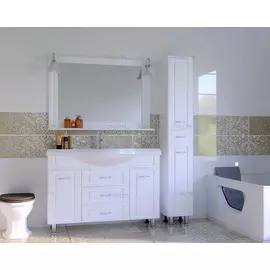 Тумба белый глянец 117 см Санта Монарх 700106