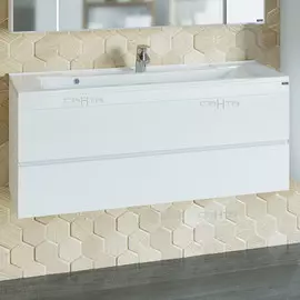 Тумба белый глянец 120 см Санта Марс 700255