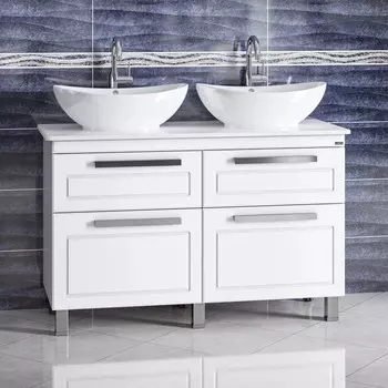 Тумба белый глянец 120 см Санта Нептун 230010