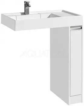 Тумба белый глянец 18 см Акватон Лондри 1A236101LH010