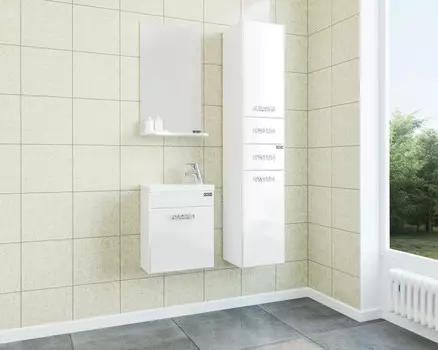 Тумба белый глянец 39 см Санта Ливерпуль 700119