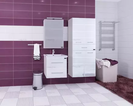 Тумба белый глянец 46 см Санта Омега 207035л