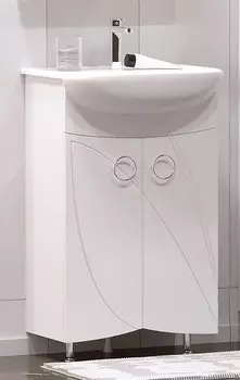 Тумба белый глянец 50 см Corozo Ультра Флора SD-00000362