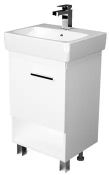 Тумба под раковину 1Marka Tera У76058 53,5 см, напольная, белый глянец
