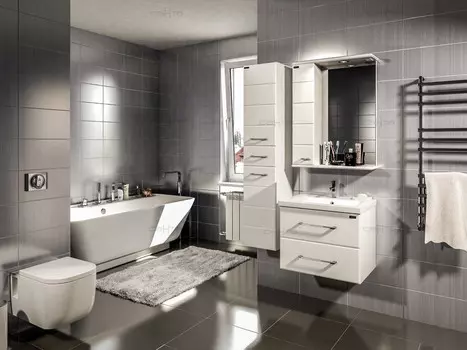 Тумба белый глянец 56,6 см Санта Омега 207045л